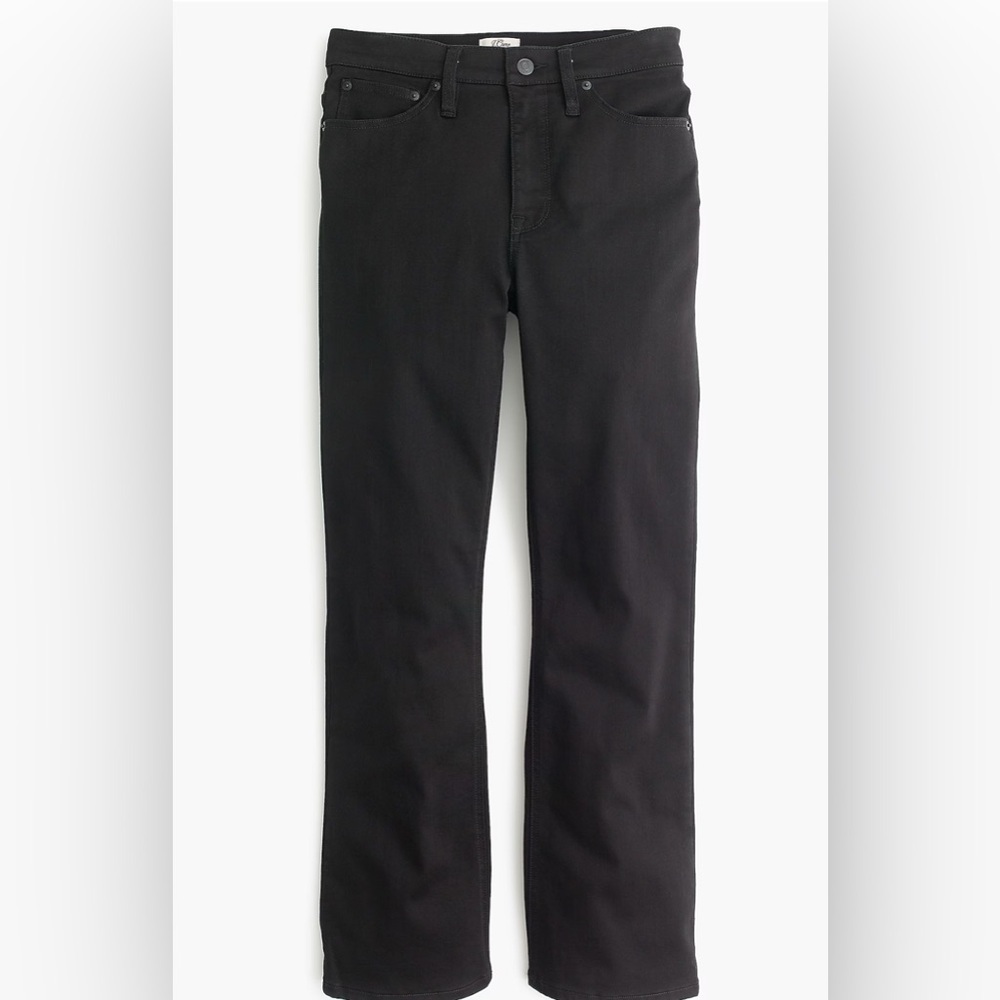 J. Crew Black 9” Demo Boot Crop Jeans.  Size-27 Petite. Elevated Basics